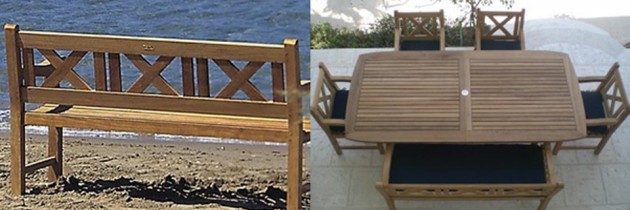 Creative Ideas for a Patio Bench Made From Thick Wood